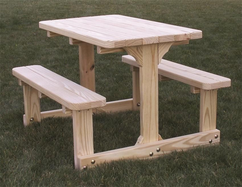 Kids Wooden Picnic Table
 Amish Cedar Wood Child s Picnic Table
