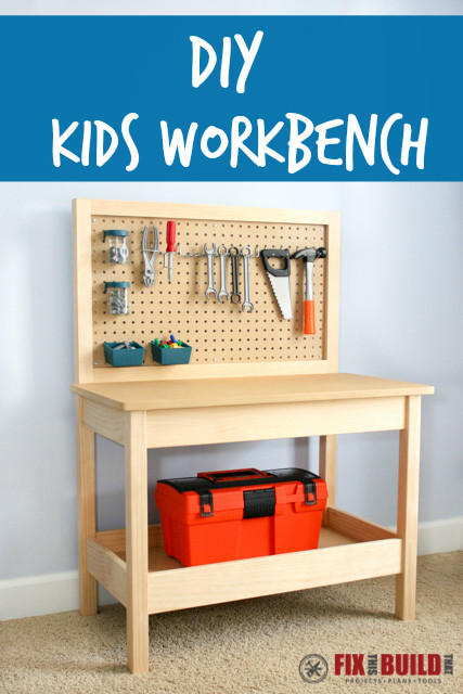 Kids Work Table
 How to Make a DIY Kids Workbench