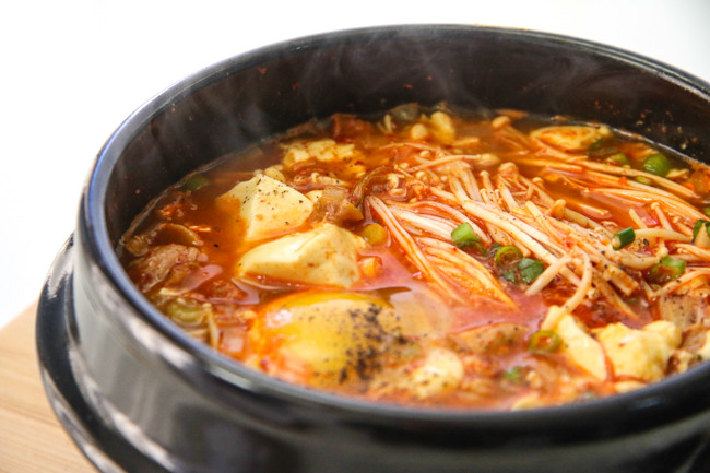 Kimchi Tofu Stew
 Ve arian Kimchi Stew A Bowl Happiness and Goodness