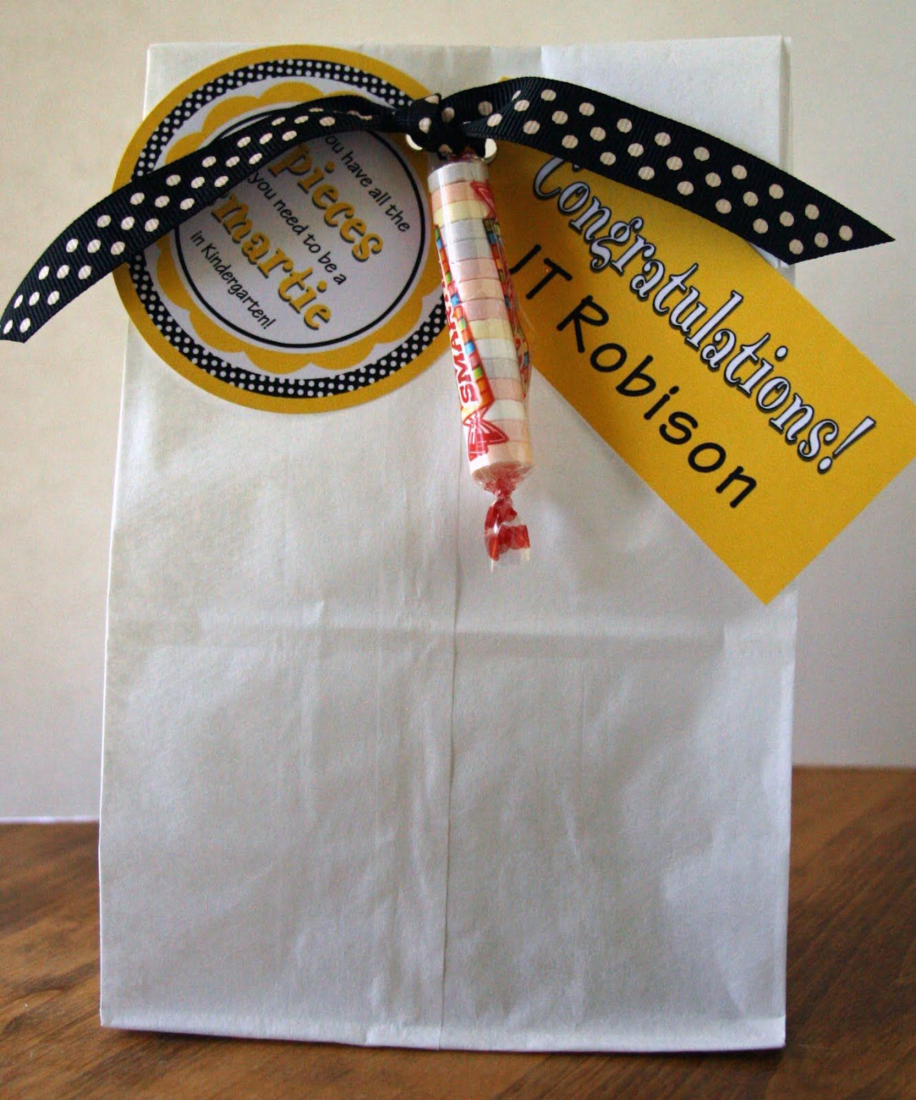 Kindergarten Graduation Gift Ideas
 Fun graduation t bag idea for little graduates
