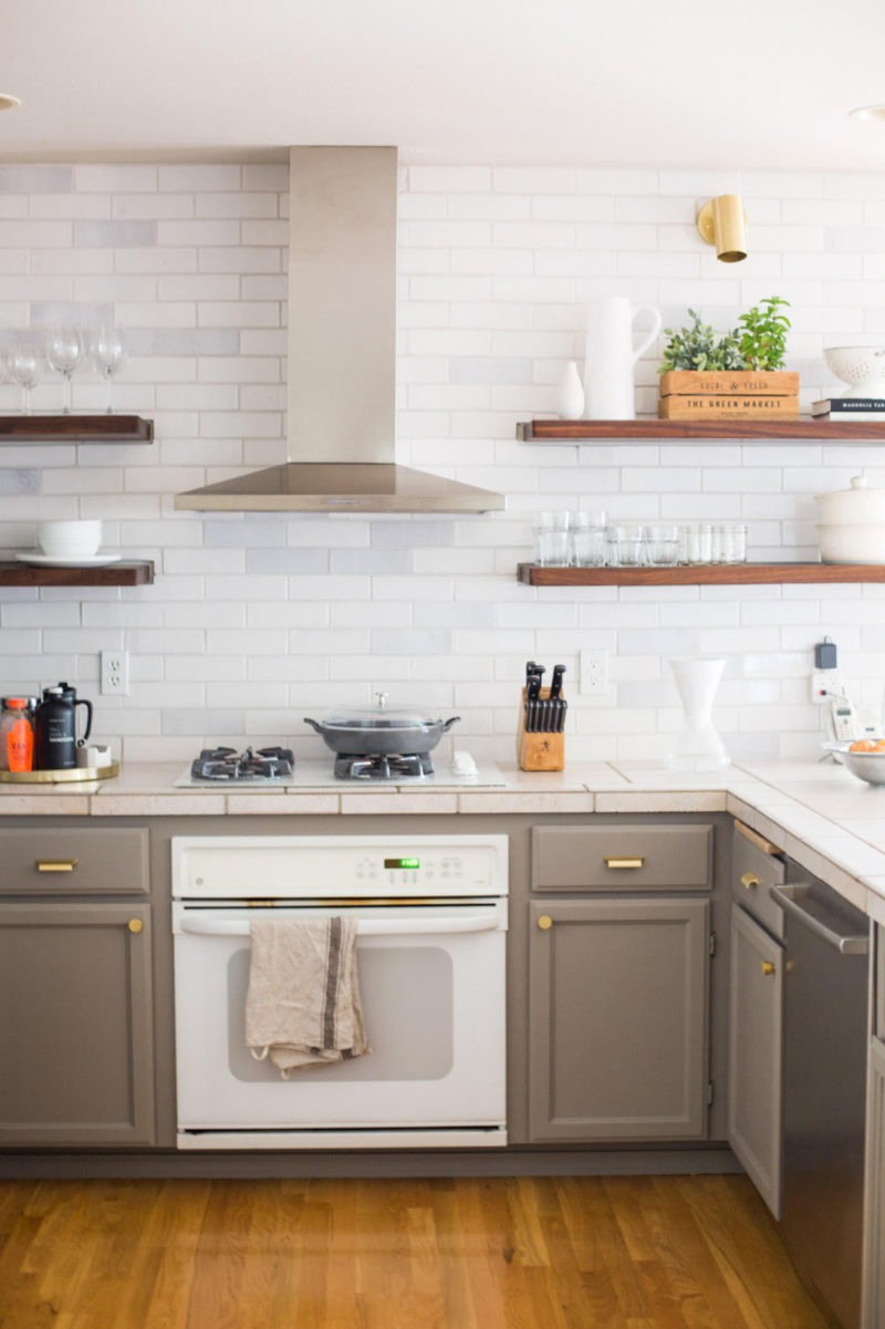 Kitchen Backsplash Brick
 Rustic White Brick Kitchen Backsplash