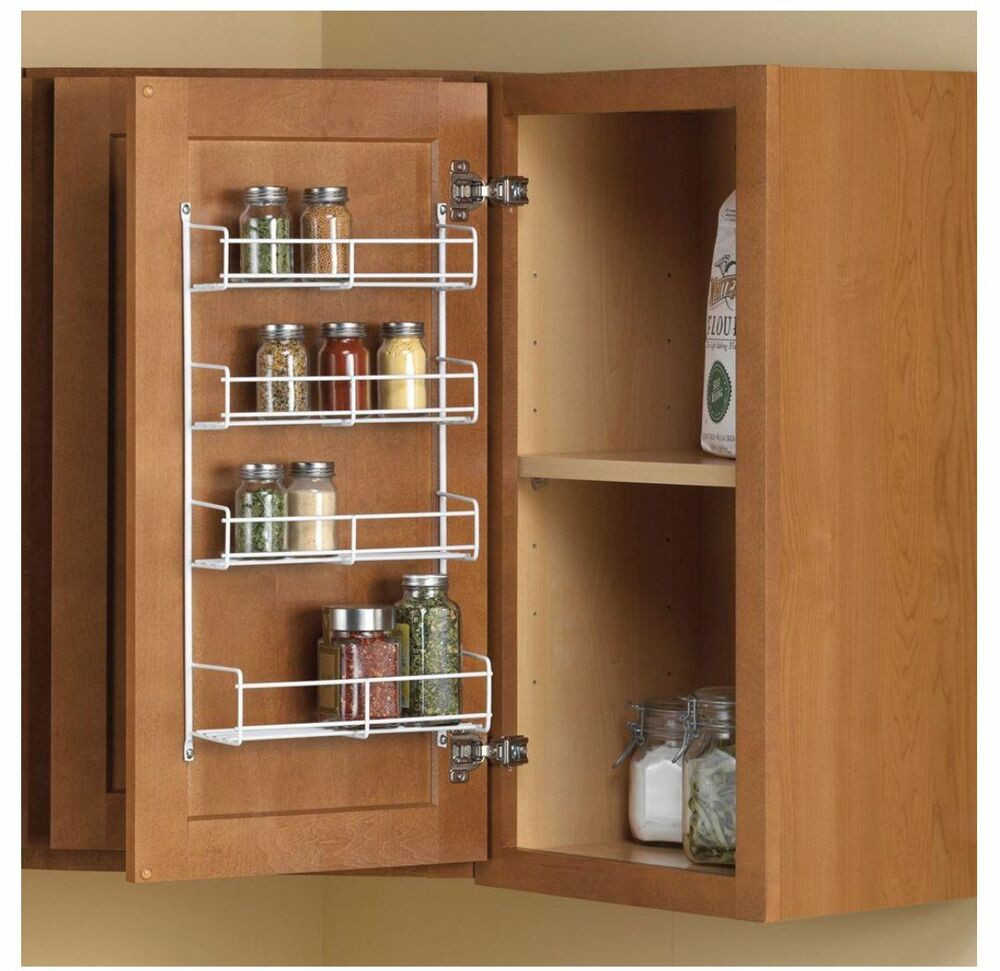 Kitchen Cabinet Organizer Rack
 Door Mount Spice Holder Rack Kitchen Cabinet Organizer