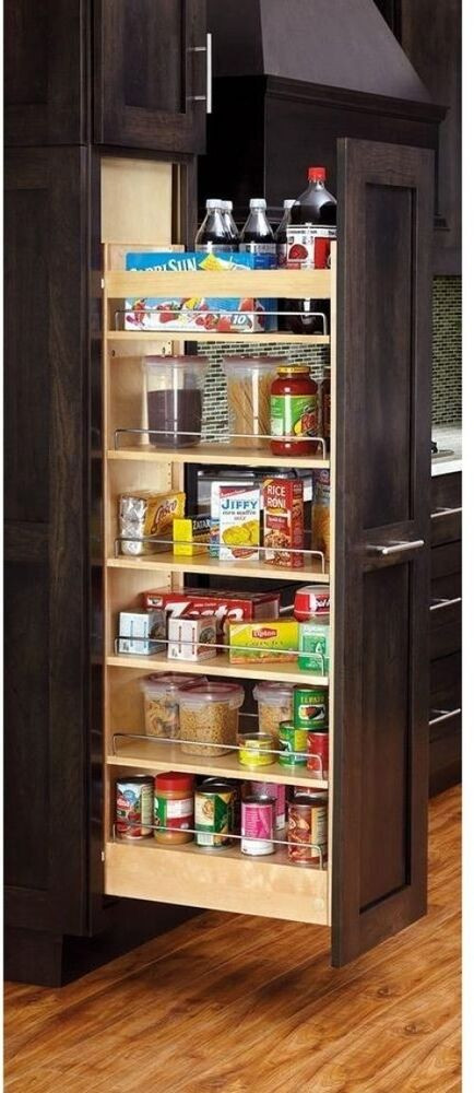Kitchen Cabinet Shelves Organizer
 Kitchen Wood Pull Out Tall Cabinet Pantry Storage