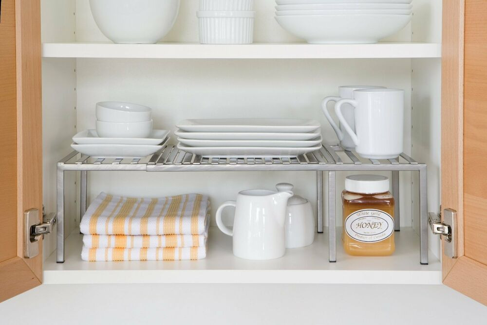 Kitchen Cabinet Storage Racks
 Kitchen Cabinet Expandable Shelf Organizer Dish Cup Can