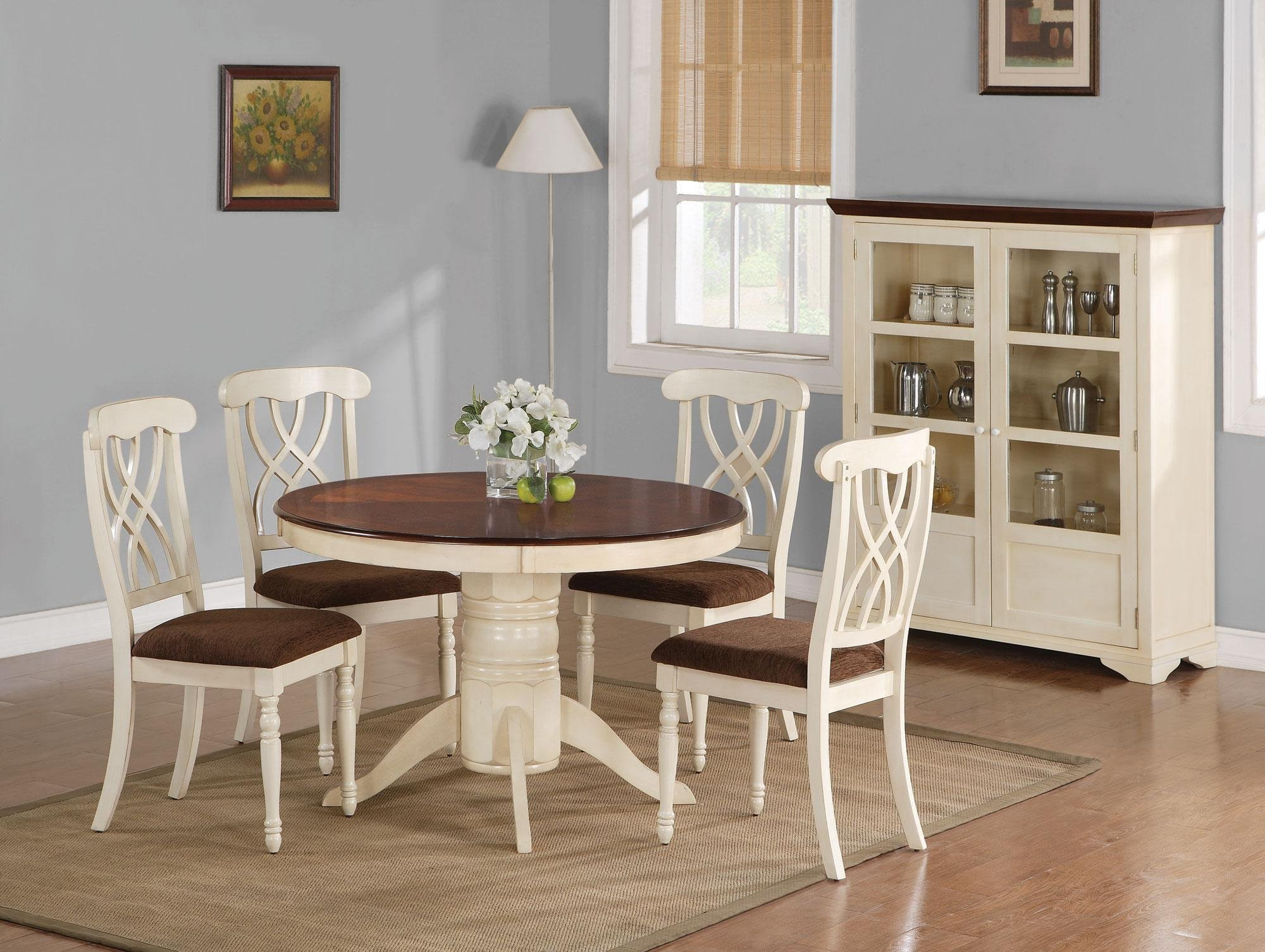 Kitchen Cabinet Table
 Beautiful White Round Kitchen Table and Chairs – HomesFeed