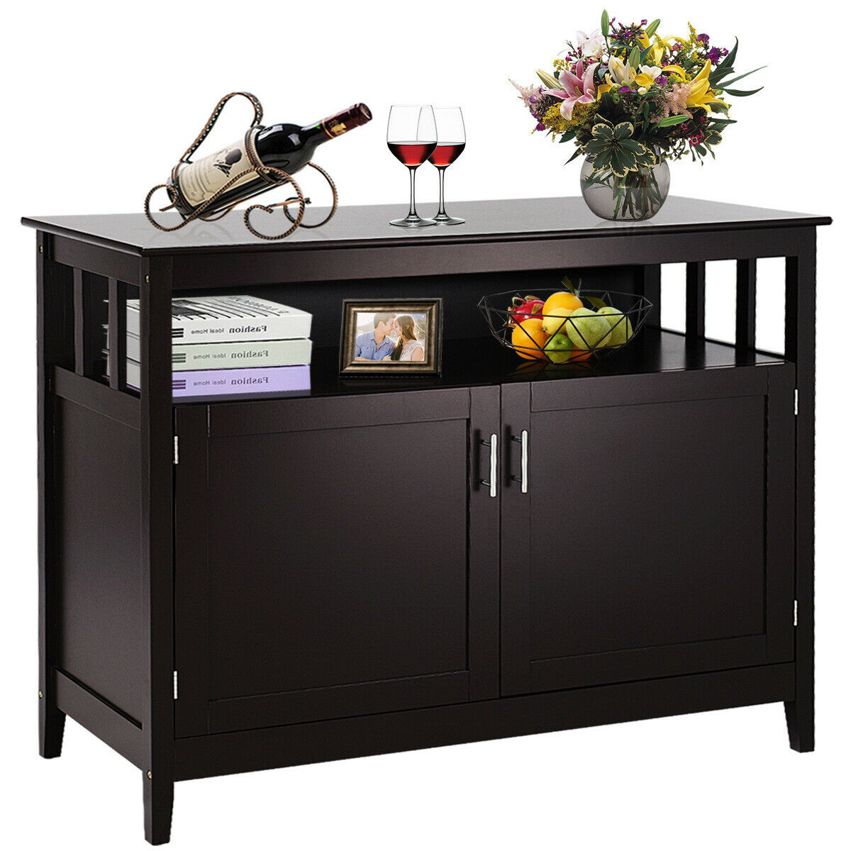 Kitchen Cabinet Table
 Costway Modern Kitchen Storage Cabinet Buffet Server Table