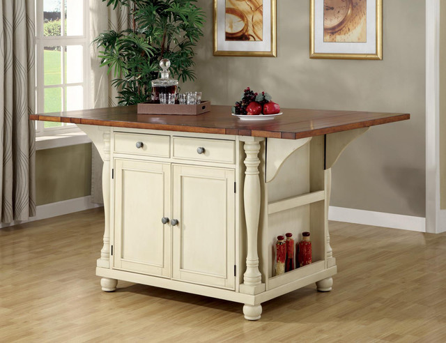 Kitchen Cabinet Table
 Buttermilk Cherry Wood Kitchen Island Cabinet Wine Rack