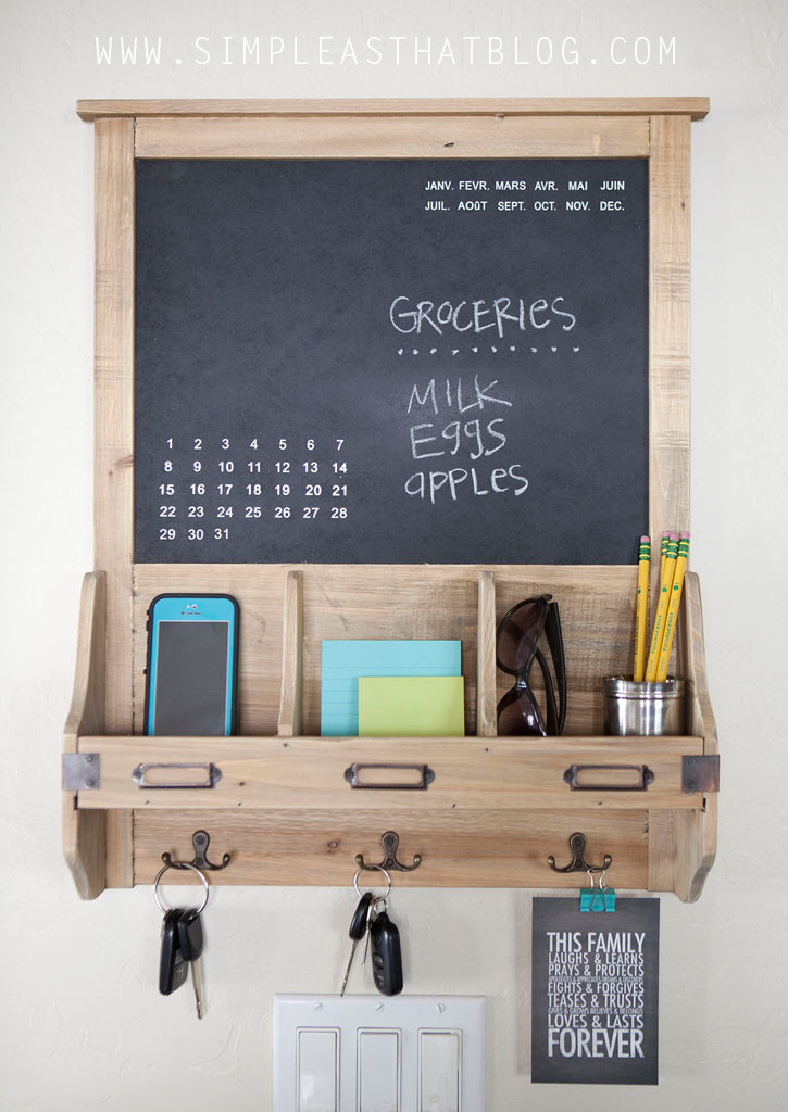 Kitchen Calendar Wall Organizer
 1000 images about Chalkboard Organizer on Pinterest