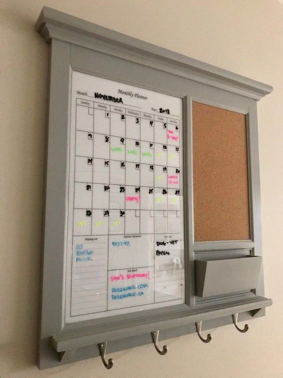 Kitchen Calendar Wall Organizer
 Framed Kitchen or fice Dry Erase White Calendar with