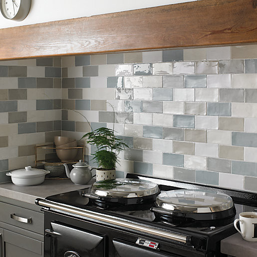 Kitchen Ceramic Wall Tiles
 Wickes Farmhouse Willow Ceramic Tile 150 x 75mm