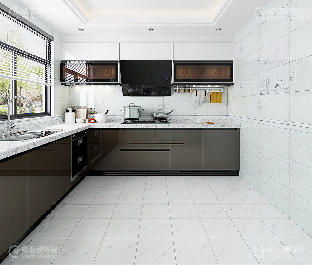 Kitchen Ceramic Wall Tiles
 China Rak Grey Kajaria Lanka Flower Design Ceramic Wall