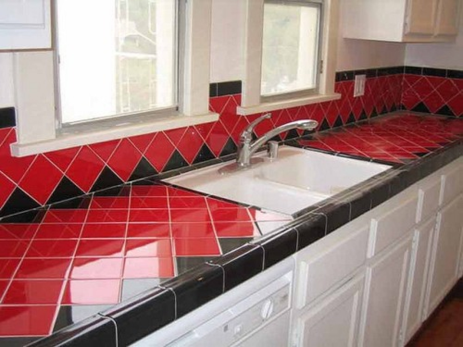Kitchen Counter Tile
 Tile Countertops Cost Installed Plus Pros and Cons of