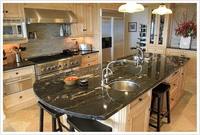 Kitchen Counters Denver
 Titanium Black Granite Denver Shower Doors & Denver