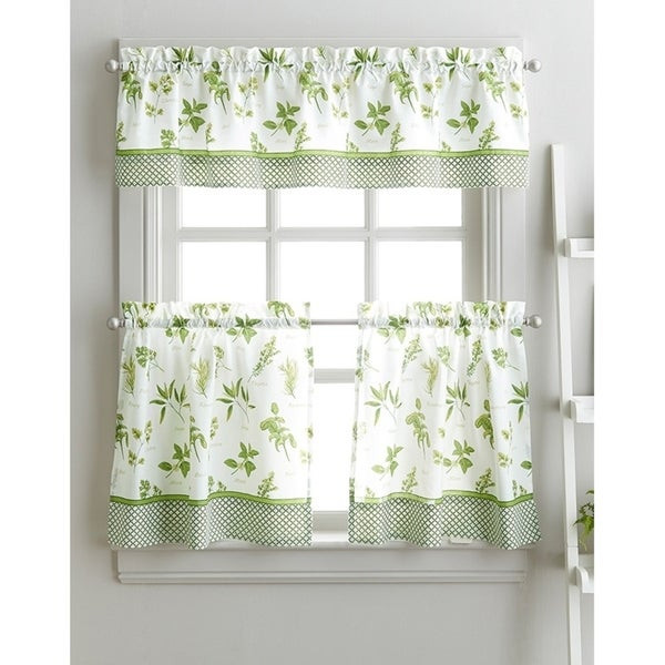 Kitchen Curtain Panels
 Shop Spring Herb Garden Kitchen Curtain Tier Set 36 in