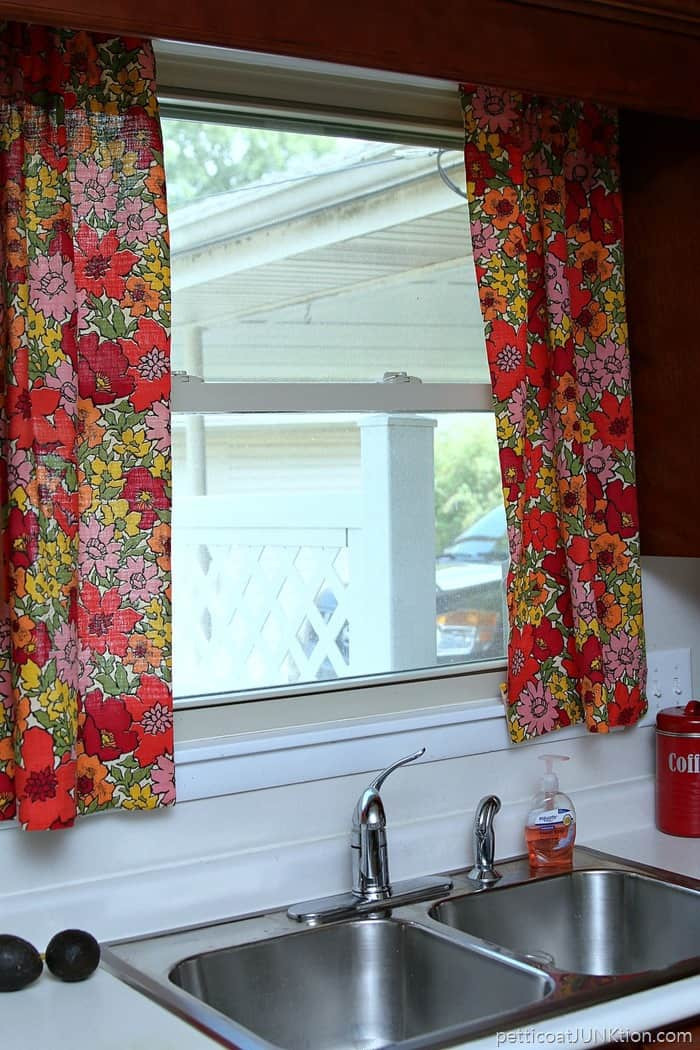 Kitchen Curtain Panels
 Vintage Barkcloth Curtains