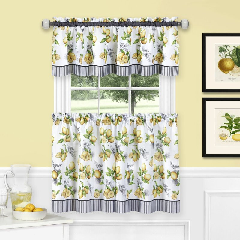 Kitchen Curtain Panels
 Alcott Hill Dun be Lemon Kitchen Curtain