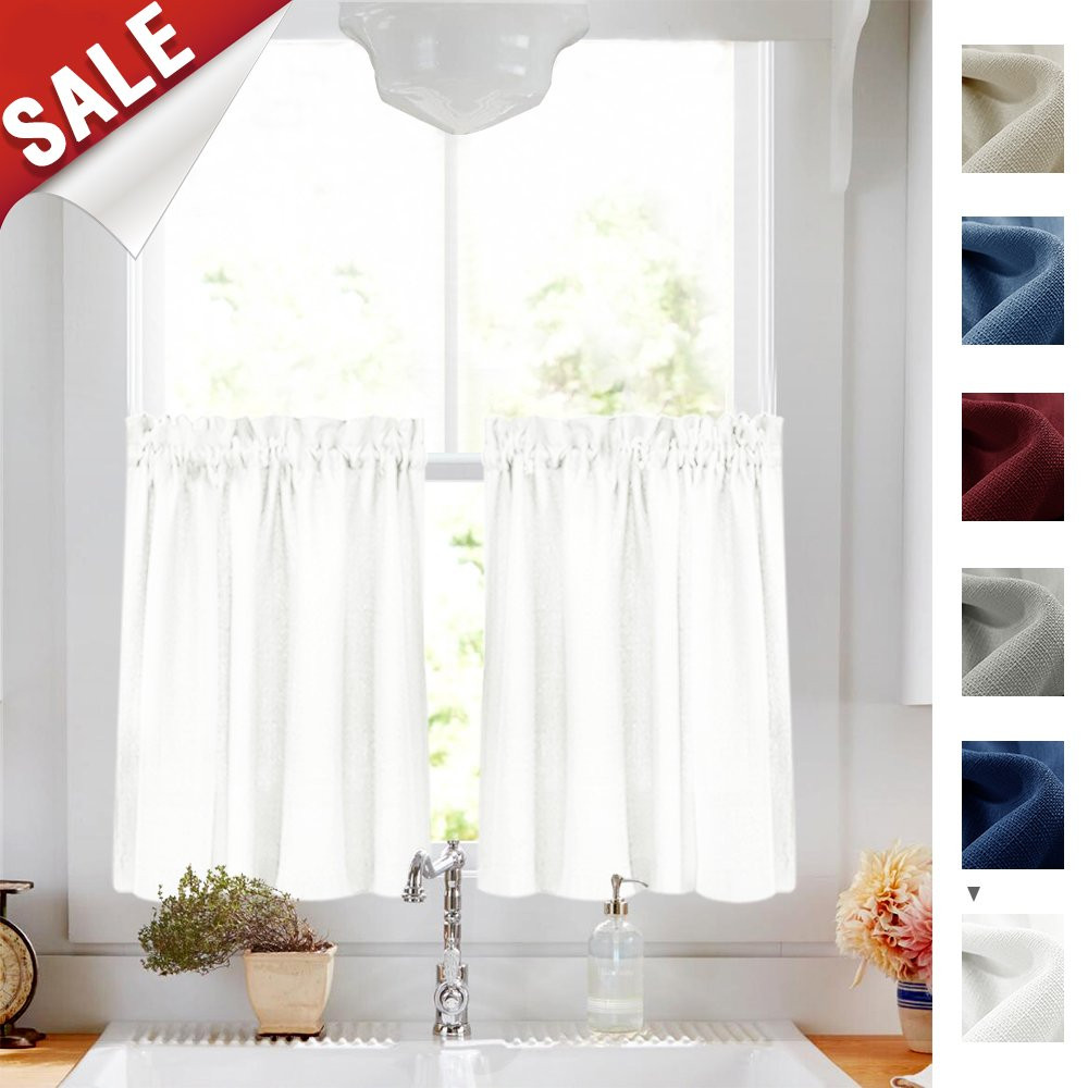 Kitchen Curtain Panels
 White Kitchen Curtains Amazon