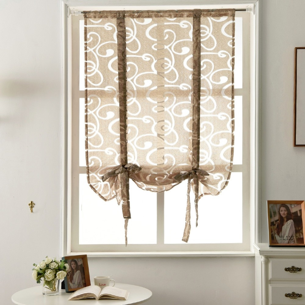 Kitchen Door Curtains
 Panel curtain fabrics semi sheer Kitchen door roman