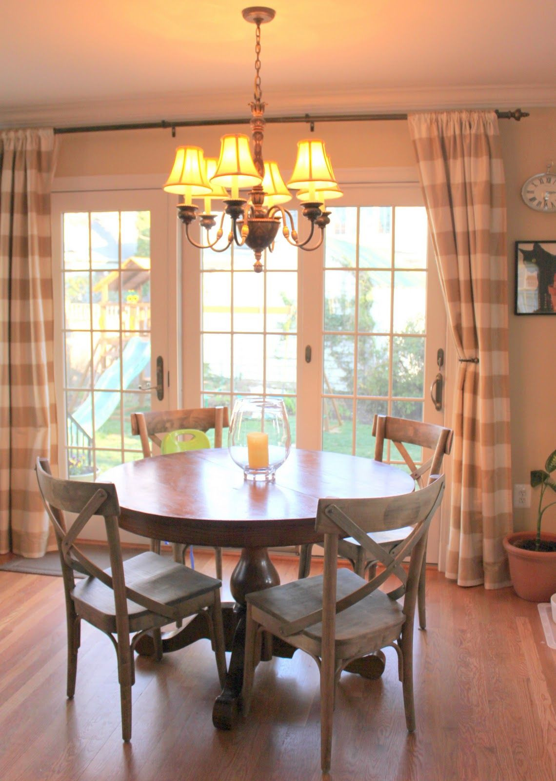 Kitchen Door Curtains
 sliding glass door curtain ideas love the country chairs