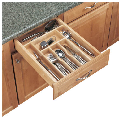 Kitchen Drawer Organizers
 Rev A Shelf Rev A Shelf 4WCT 1 Wood Cutlery Tray Insert