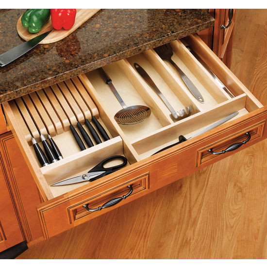 Kitchen Drawer Organizers
 Drawer Organizers Wood Utensil Tray Drawer Inserts for