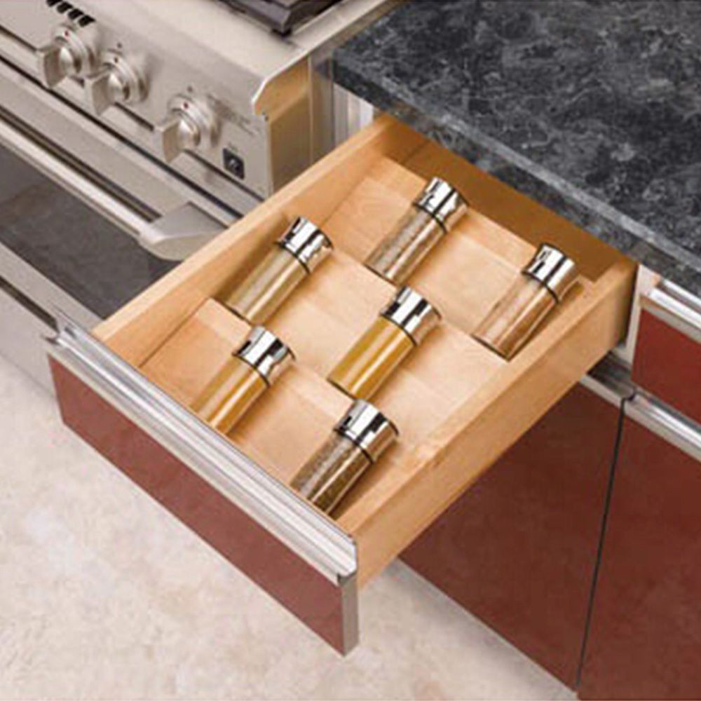 Kitchen Drawer Organizers
 Kitchen Drawer Organizer Spice Tray Insert Rev a Shelf