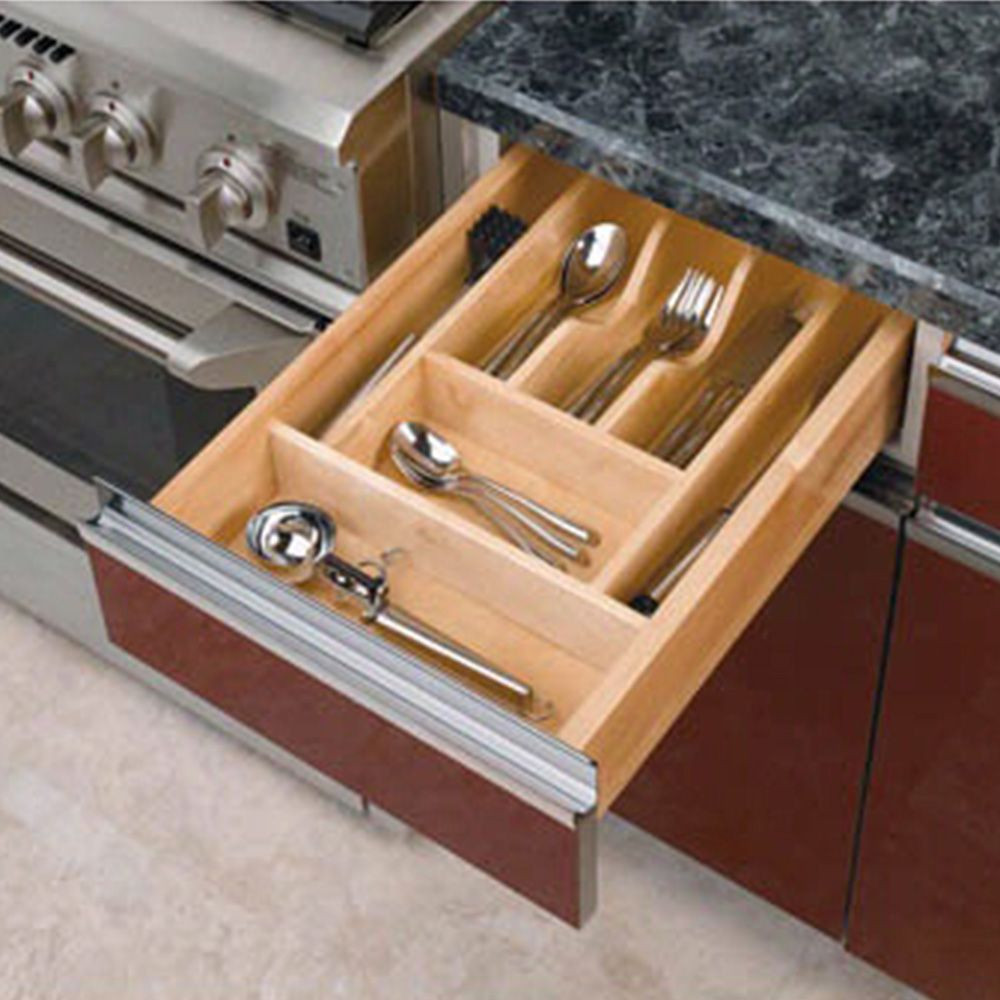 Kitchen Drawer Organizers
 Wood Kitchen Drawer Organizer Inserts Rev a Shelf 4WCT