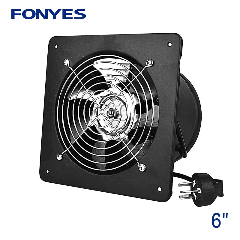 Kitchen Exhaust Fan Wall Mount
 6" wall mounted ventilation fan high speed ventilator for