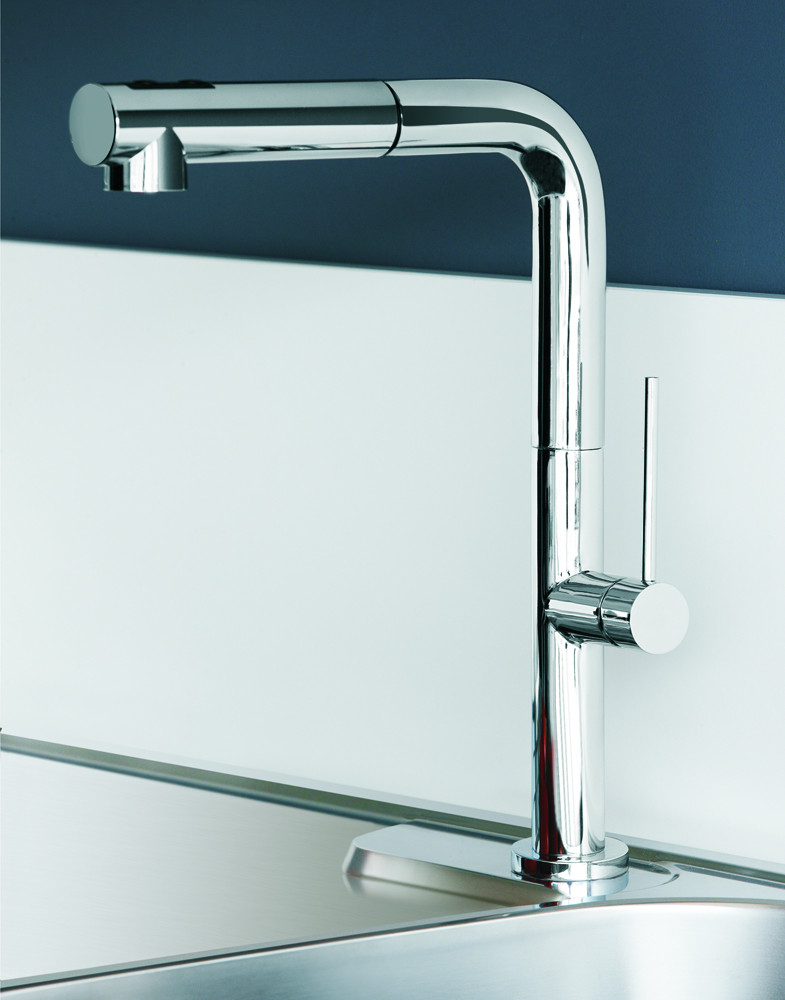 Kitchen Faucets Modern
 Chrome Modern Kitchen Faucet with Pull Out Dual Shower