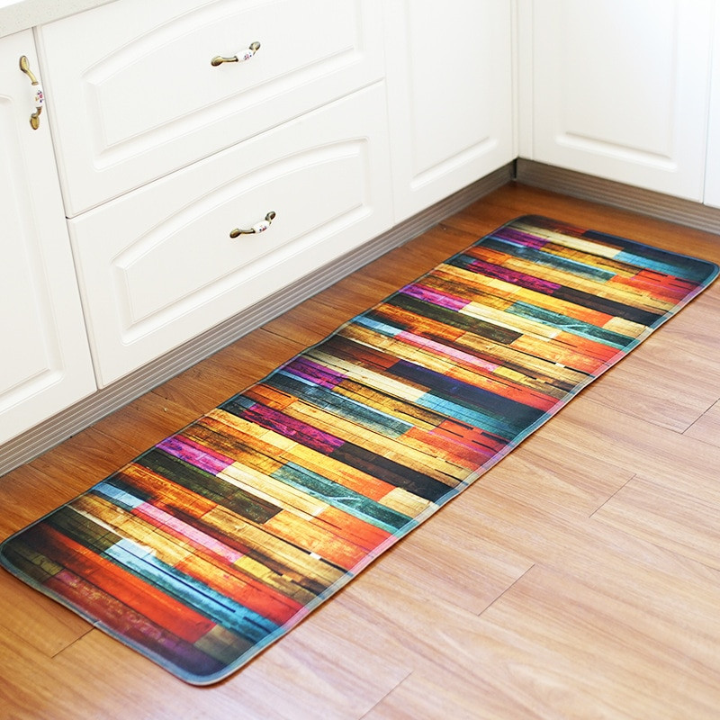 Kitchen Floor Mat
 Honlaker 55x160CM Retro Wood Pattern Kitchen Mat Soft