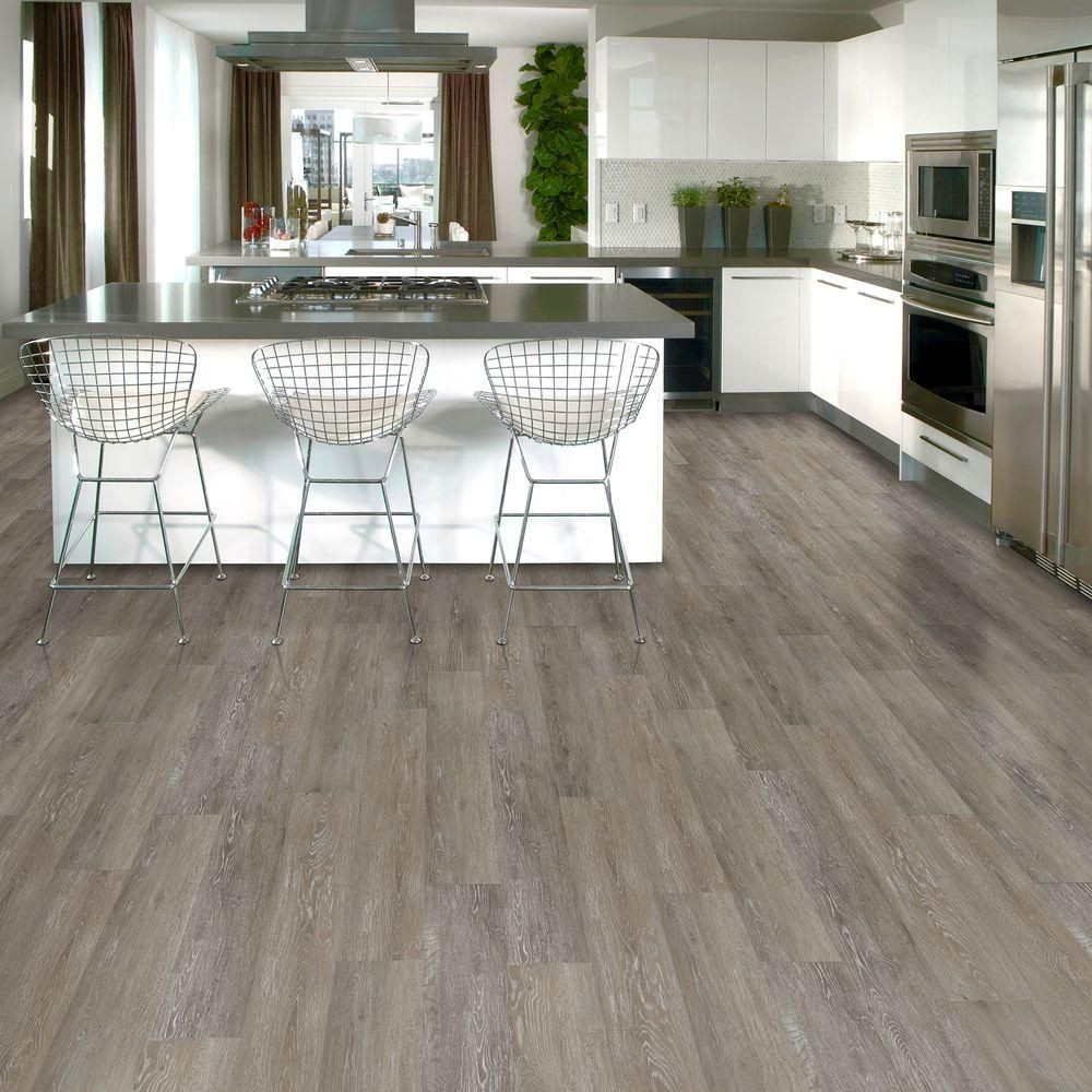 Kitchen Floor Tiles Home Depot
 TrafficMASTER Take Home Sample Brushed Oak Taupe Luxury