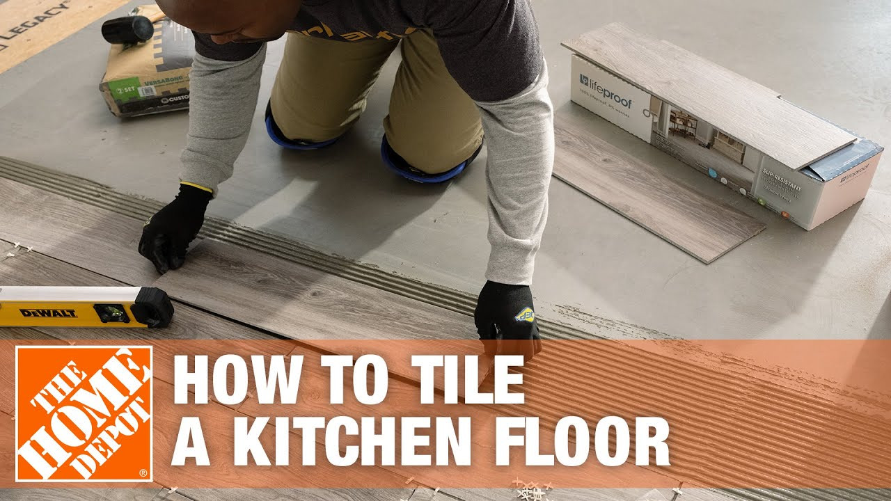 Kitchen Floor Tiles Home Depot
 How to Tile a Kitchen Floor Part 2