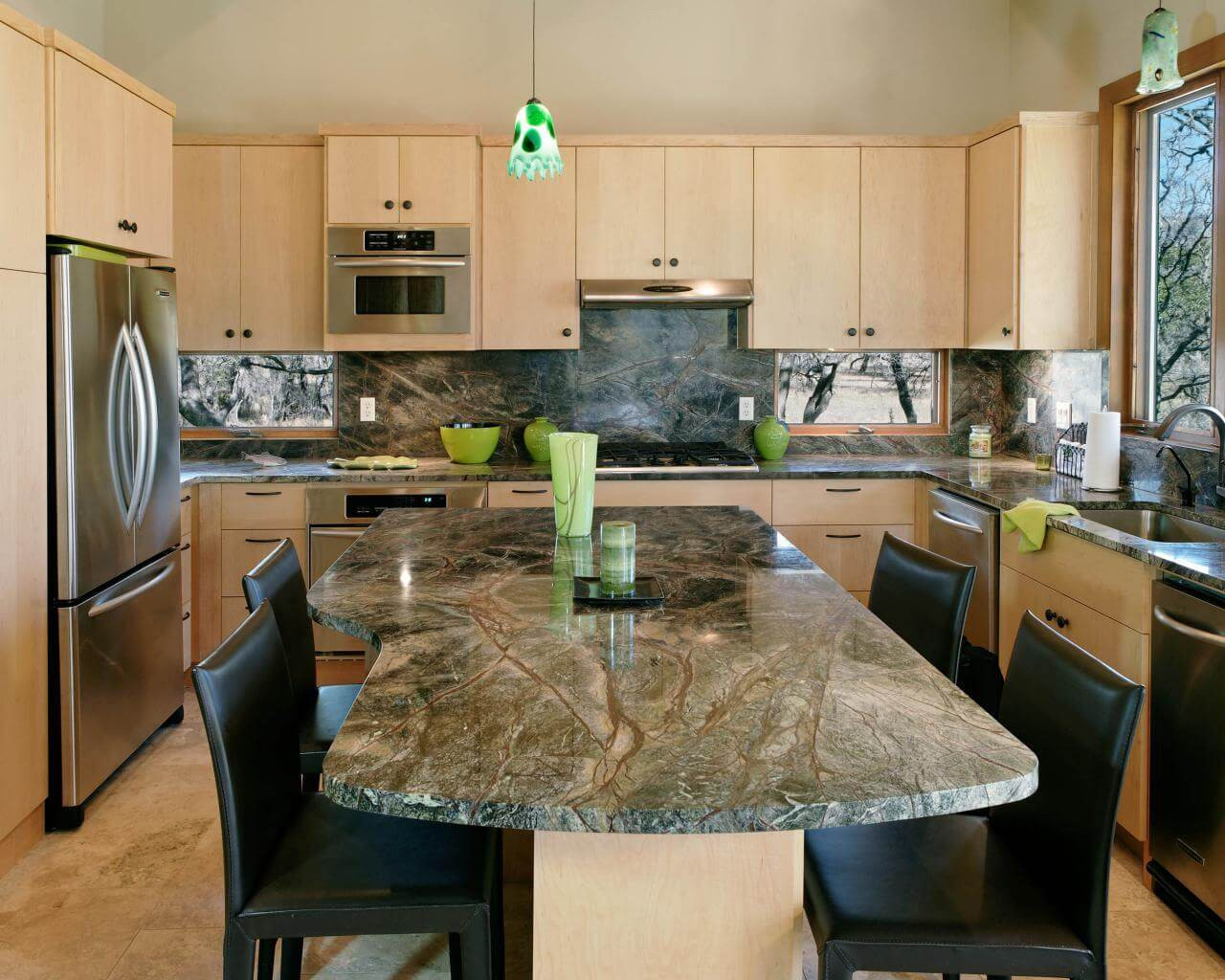 Kitchen Granite Countertop Ideas
 Mixed Granite Kitchen Design Ideas and s TheyDesign