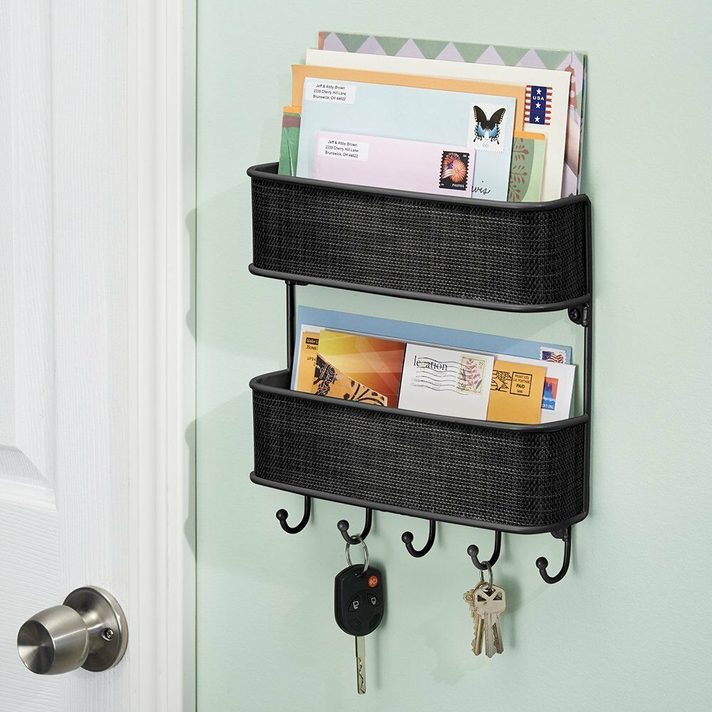 Kitchen Mail Organizer Wall Unique Wall Mount Mail Key Holders Organizer 2 Tier Sorting Of Kitchen Mail Organizer Wall 