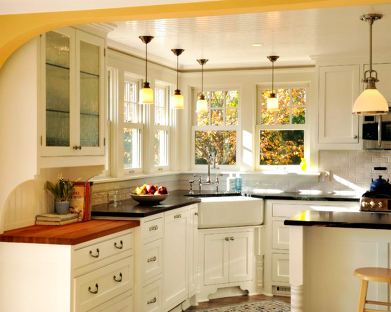 Kitchen Sink And Cabinets
 Advantages and disadvantages of corner kitchen sinks