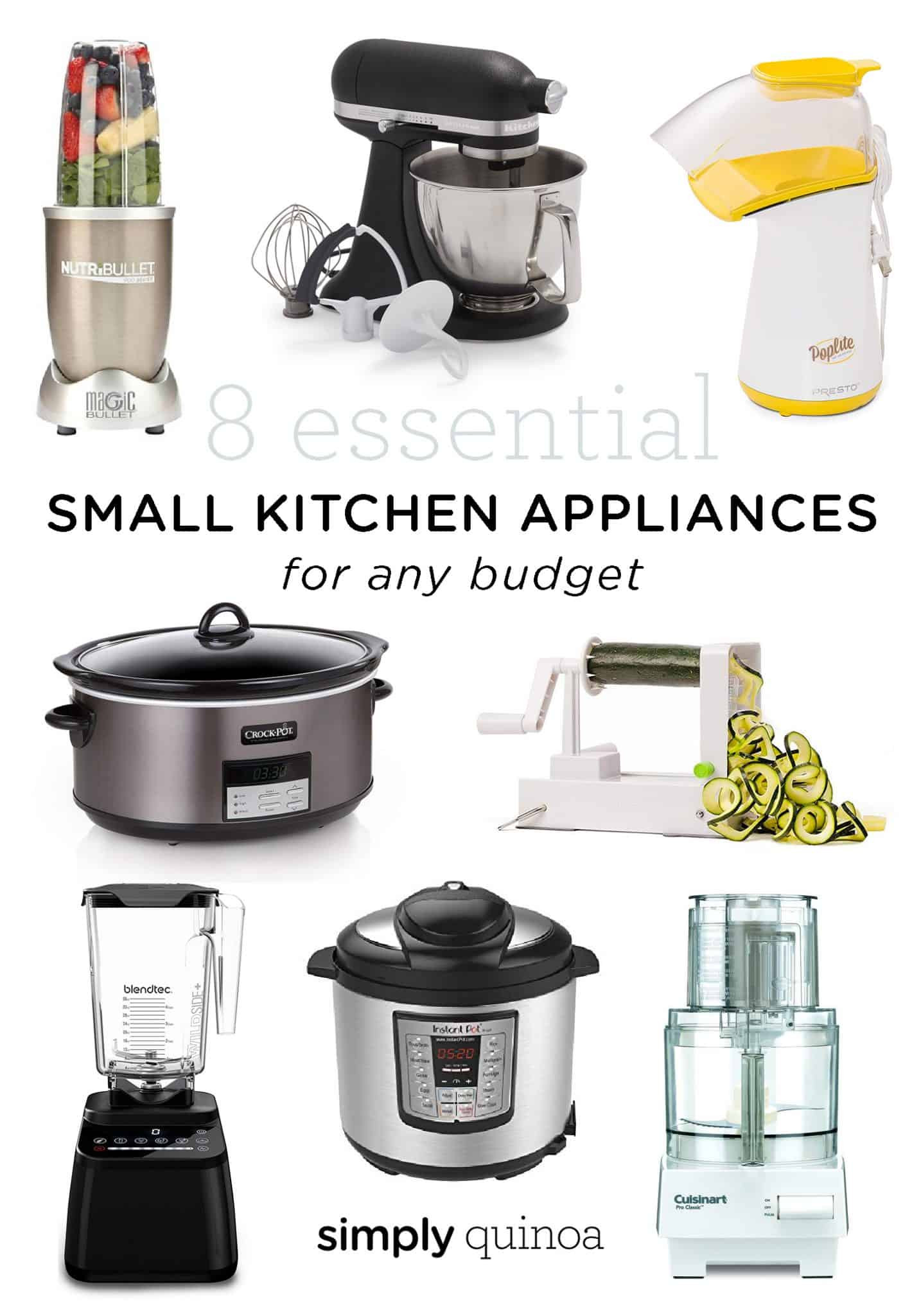 Kitchen Small Appliances
 8 Essential Small Kitchen Appliances for Any Bud