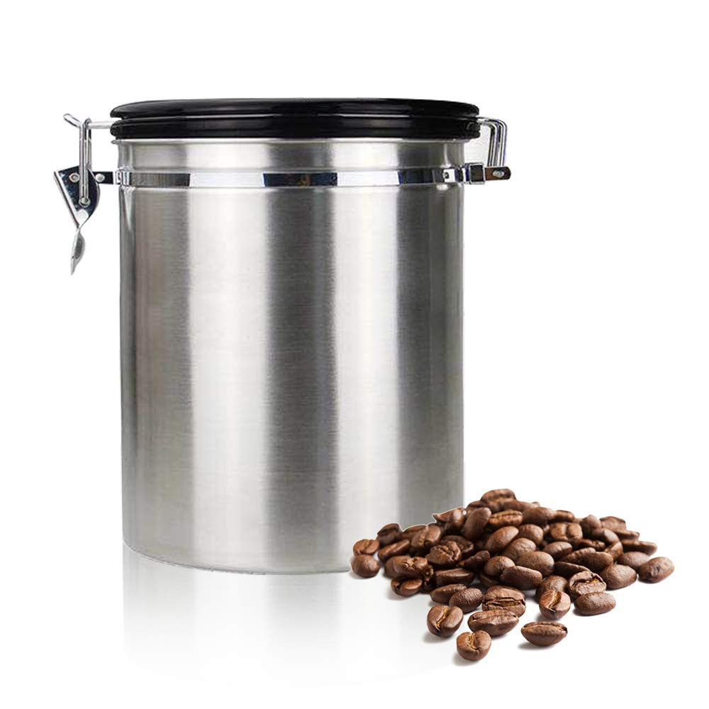 Kitchen Storage Canister
 Coffee Flour Sugar Stainless Steel Container Kitchen