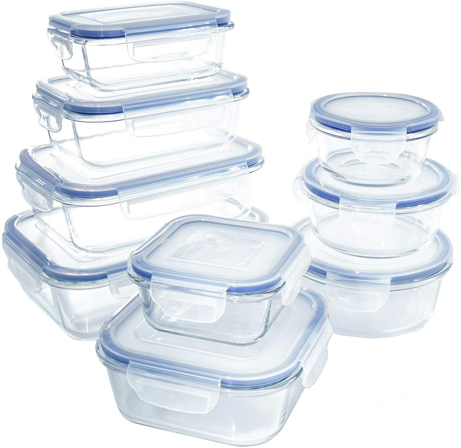 Kitchen Storage Containers Glass
 1790 Glass Food Storage Container Set with Lids 18 pc