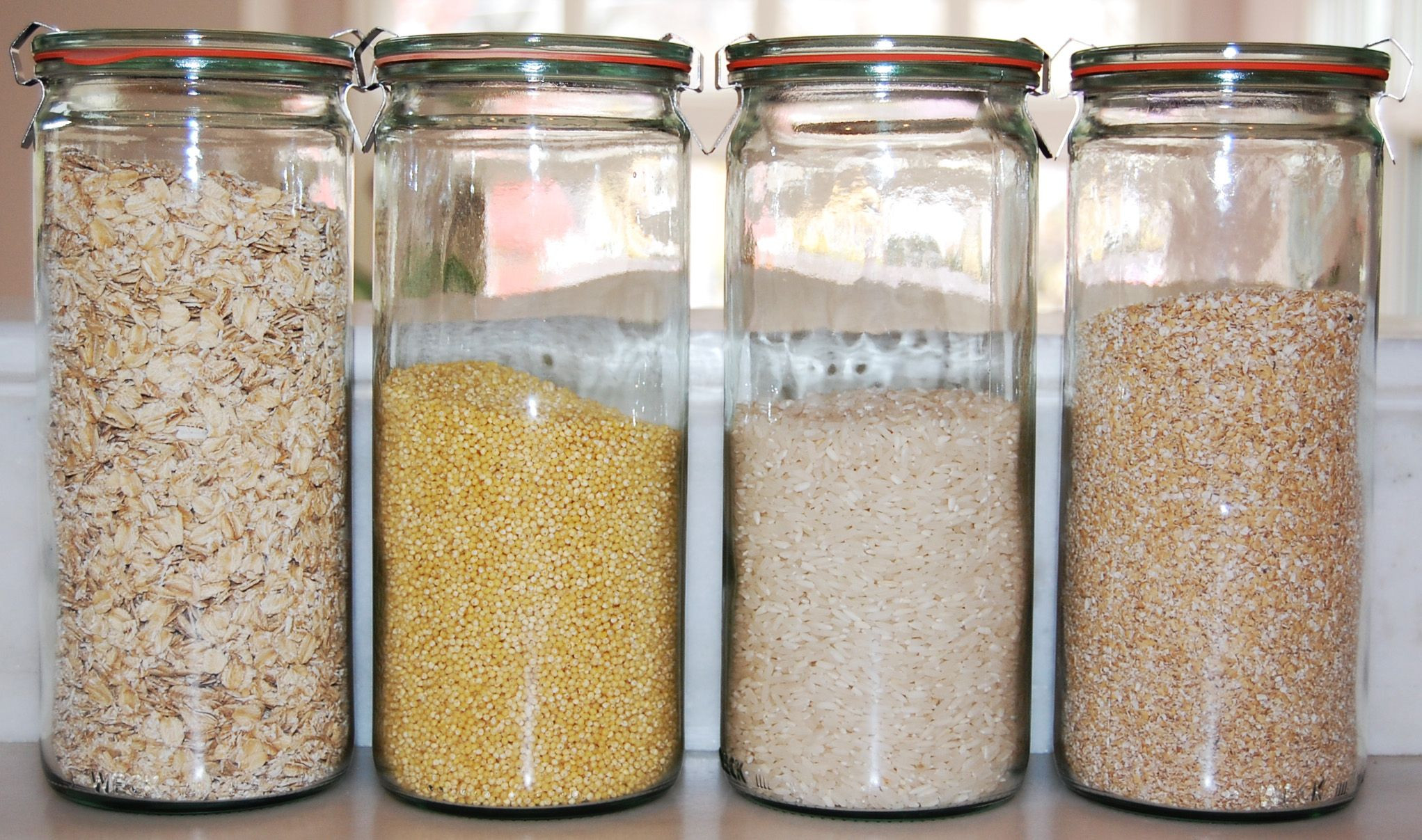 Kitchen Storage Containers Glass
 glass food storage in Weck jars I like using the 1 liter