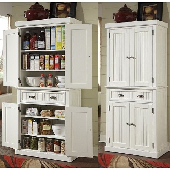 Kitchen Storage Hutch
 Tall Kitchen Pantry Storage Cabinet Utility Closet