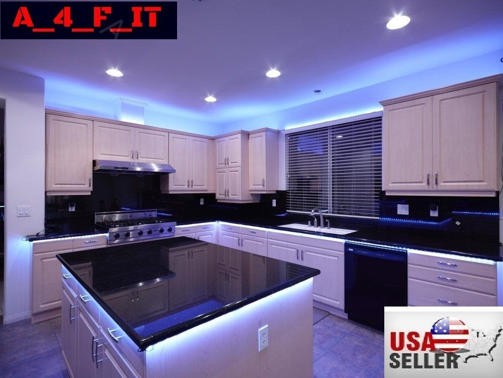 Kitchen Strip Lights Under Cabinet
 4Pcs LED Kitchen Under Cabinet Light Strip RGB SMD 5050