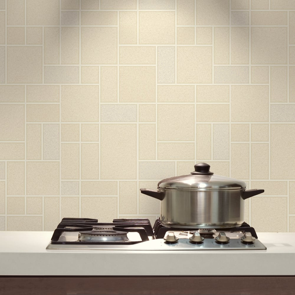 Kitchen Tile Wallpaper
 Holden Winchester Tile Effect Pattern Wallpaper Embossed