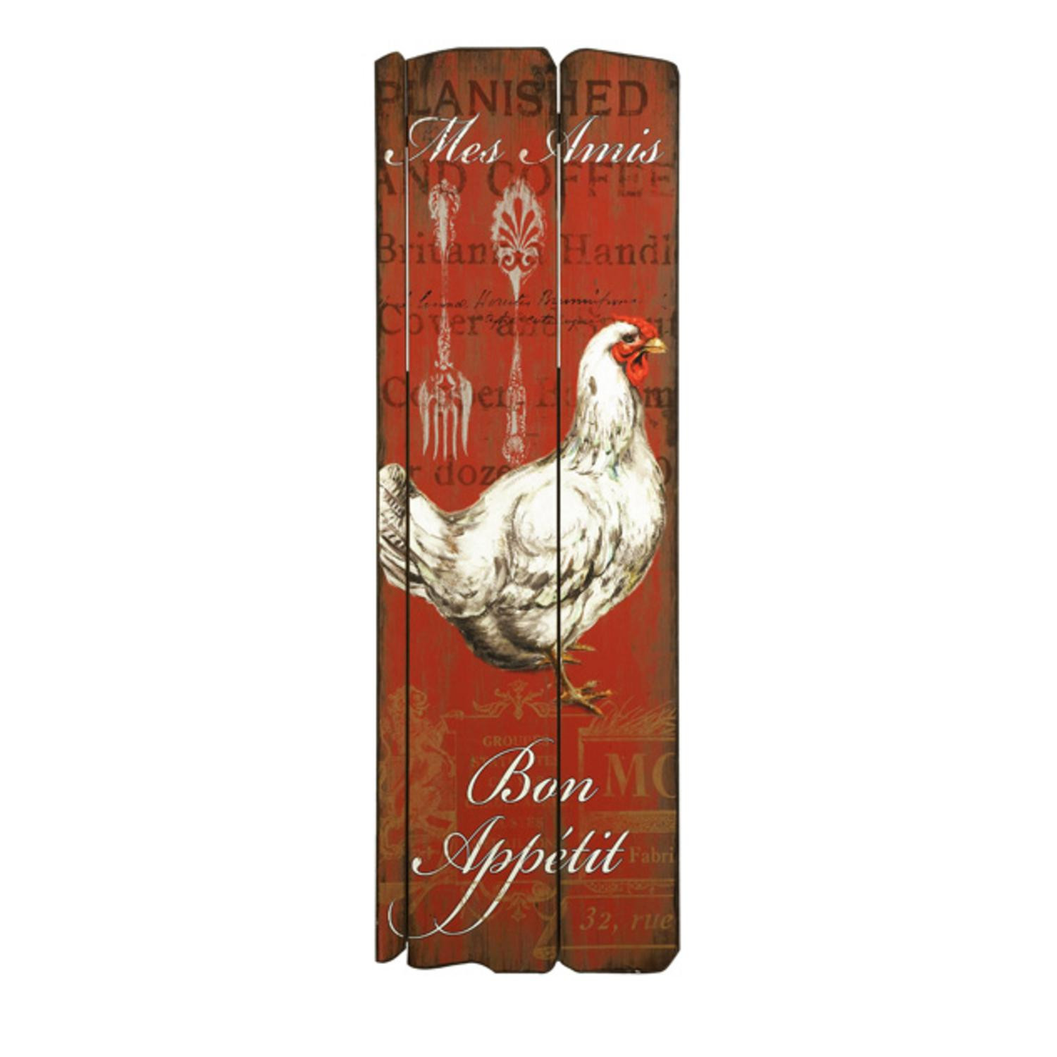 Kitchen Wall Decor Walmart
 47" Red Garcelle French Countryside Rooster Kitchen and