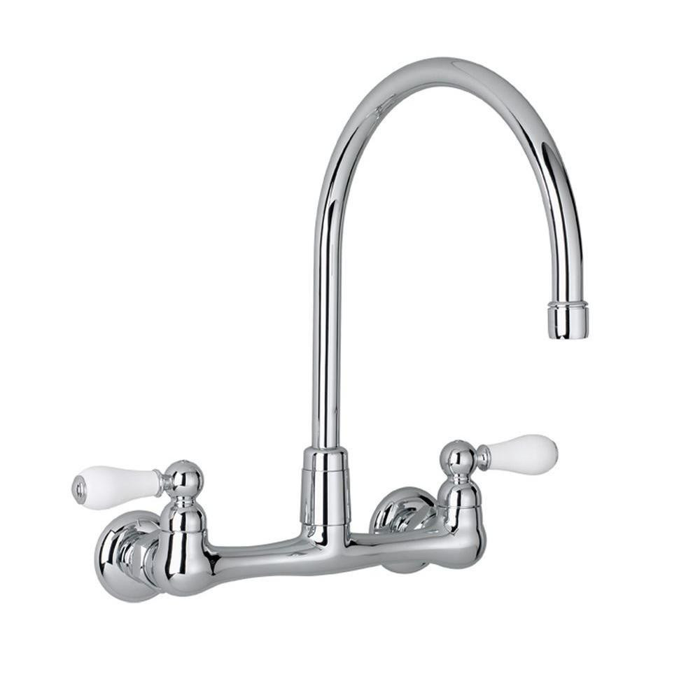 Kitchen Wall Mounted Faucets
 American Standard Heritage 2 Handle Wall Mount Kitchen