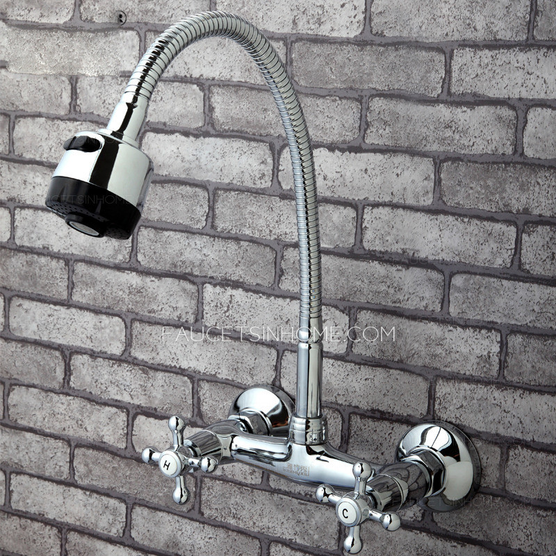 Kitchen Wall Mounted Faucets
 Old Full Rotatable Wall Mounted Kitchen Sink Faucet