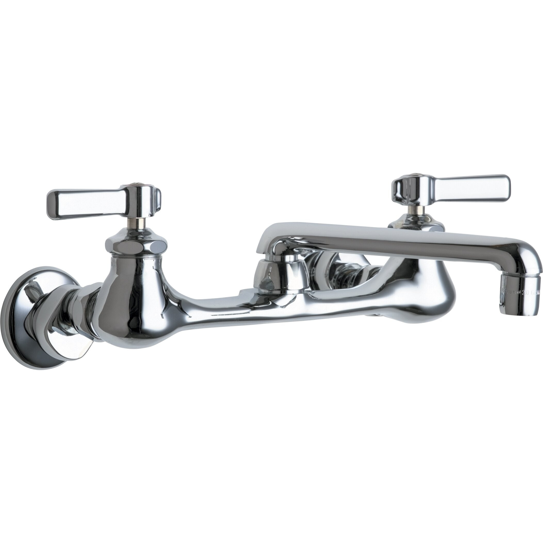 Kitchen Wall Mounted Faucets
 Chicago Faucets 540 Double Handle Wall Mount Bridge