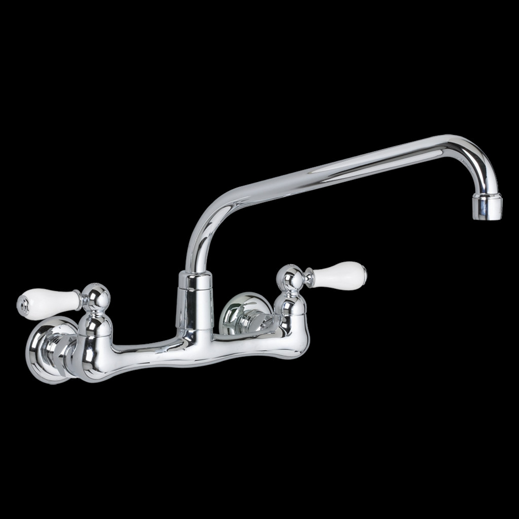 Kitchen Wall Mounted Faucets
 Heritage 2 Handle Wall Mount Kitchen Faucet