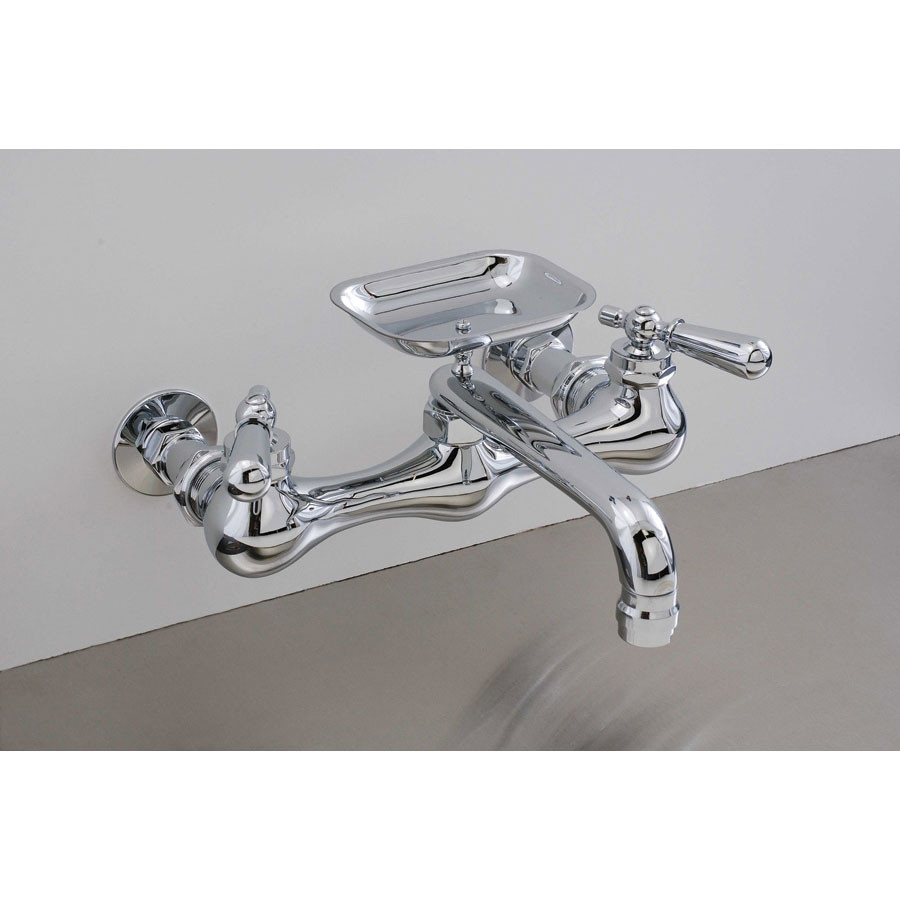 Kitchen Wall Mounted Faucets
 Strom Wall Mount Bridge Kitchen Faucet P0886C S