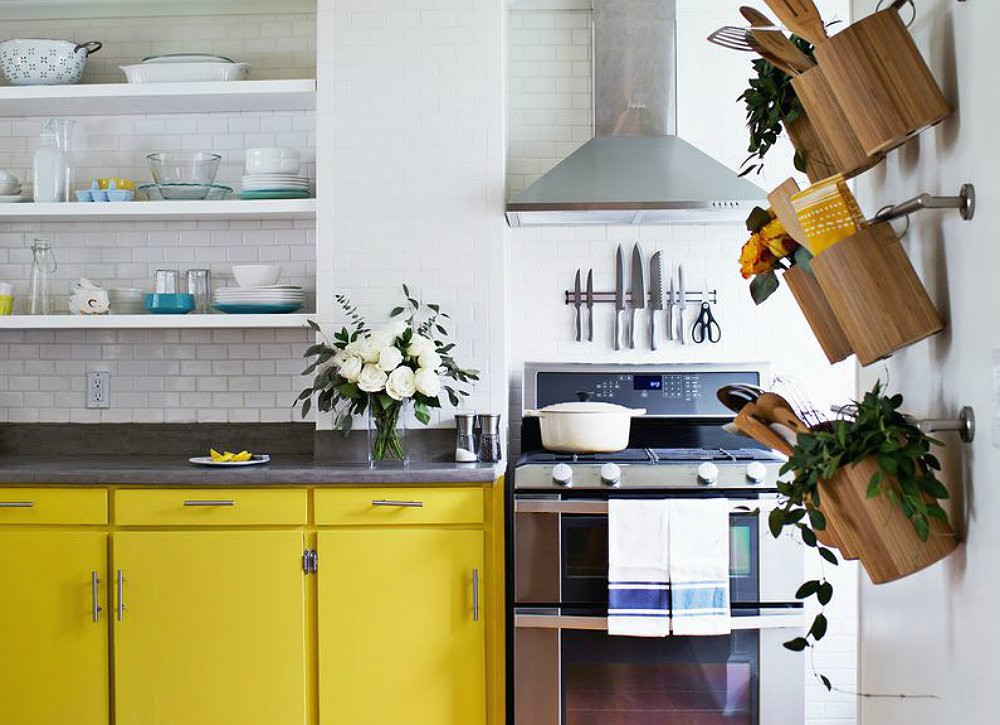 Kitchen Wall Storage
 Colorful Kitchen with Clever Wall Storage Cool Kitchens