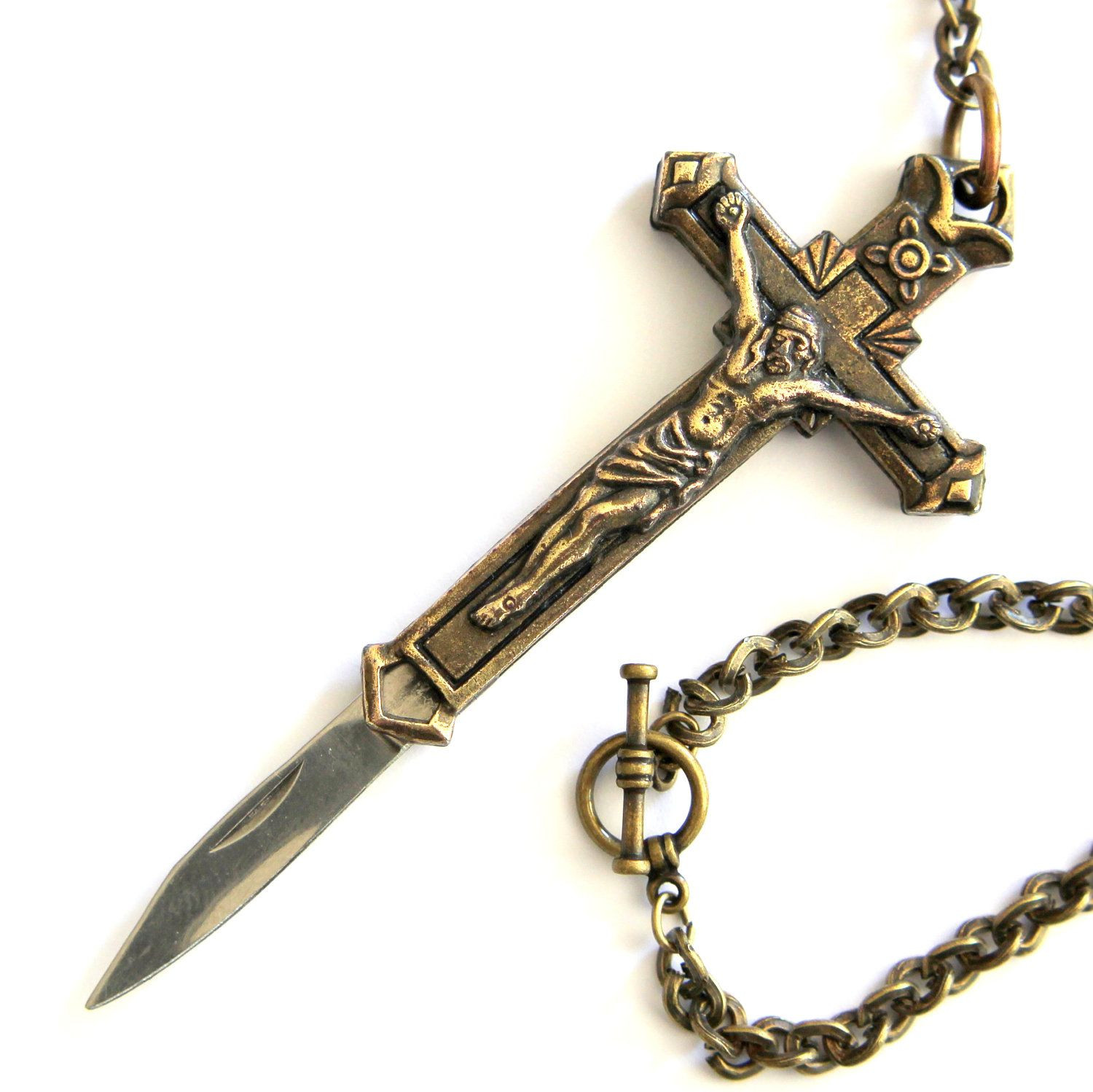 Knife Necklace Hidden
 crucifix knife Google Search